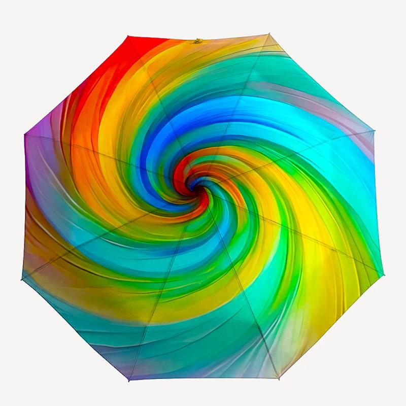 

1pc rainbow swirl Pattern Umbrella Automatic Opening and Closing Umbrella, High quality Umbrella, Ideal Gift for Her 250