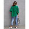Denim Jacket Women Solid Color Loose,Jacket Hole Breaking Long Sleeve Women's Denim Shirt