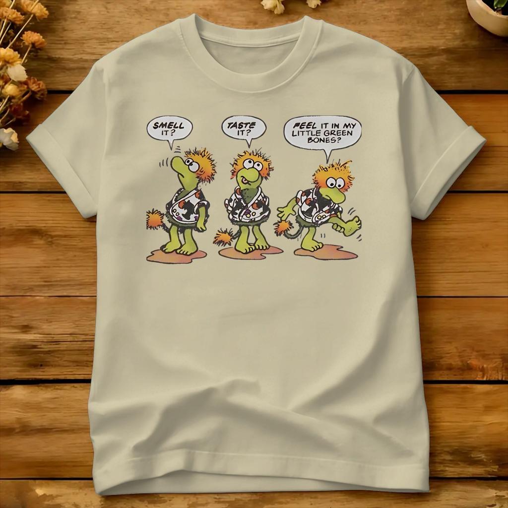 Wembley Fraggle Inspiriertes Print T-Shirt Strand Fraggle Rock Mode T-Shirts Baumwolle Rundhals Oversize T-Shirts Kurzarm T-Shirt
