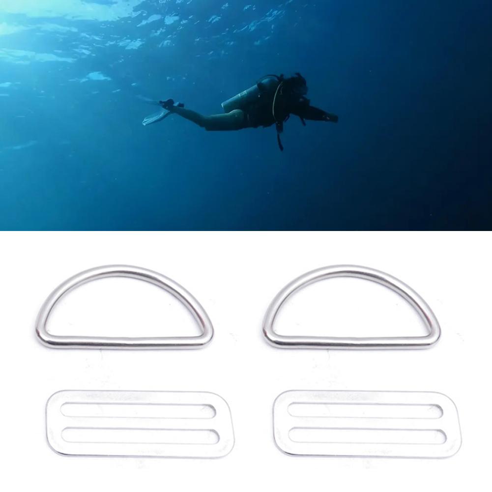 D Ring Lightweight Portable Silver Stainless Steel