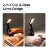 Rechargeable Book Light LED Clip Reading Light 180°Foldable,Portable Clip On Reading Lamp 3 Colors Eye Protection Desk Lamps