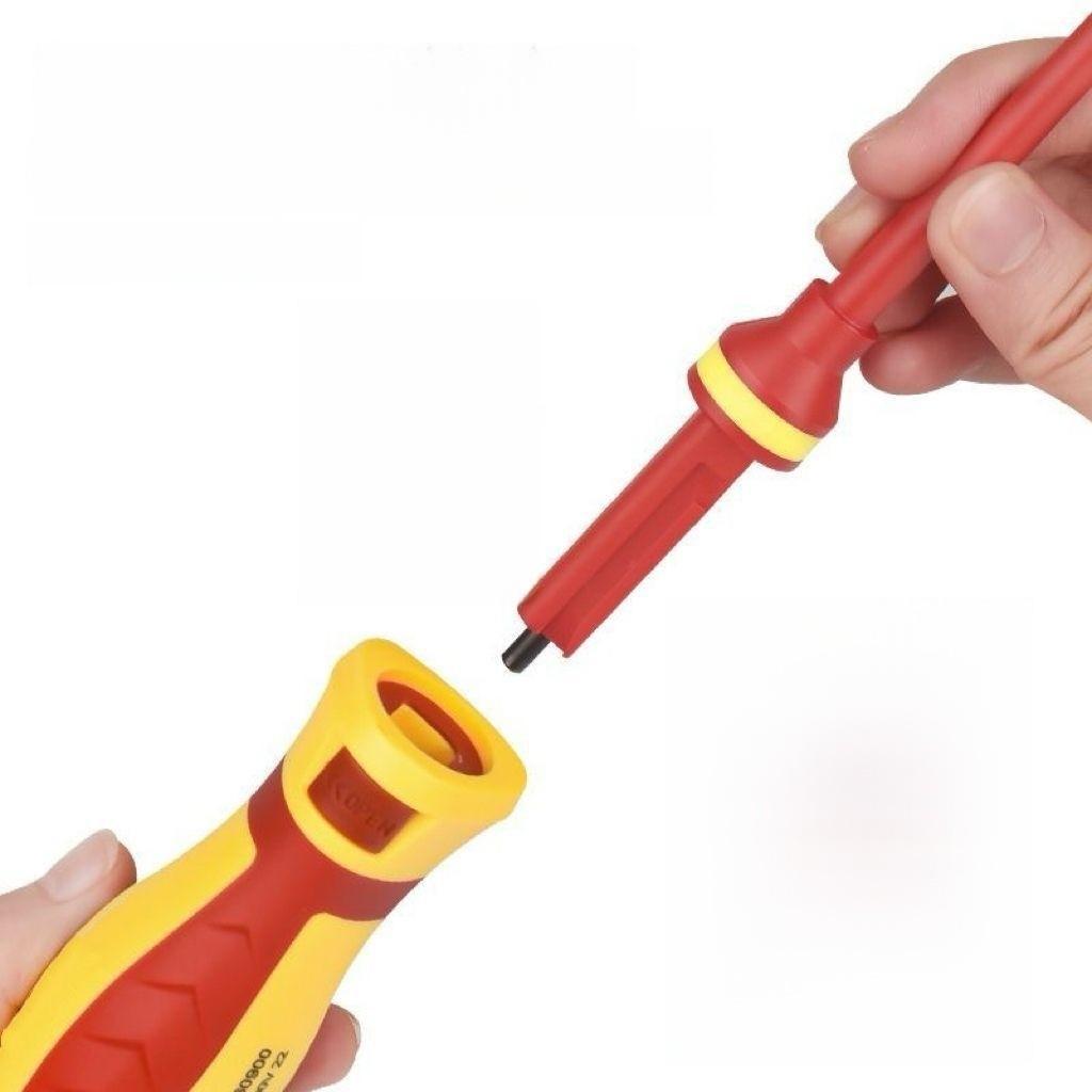Insulated Screwdriver Set With Magnetic Tips For Electricians And Home Maintenance