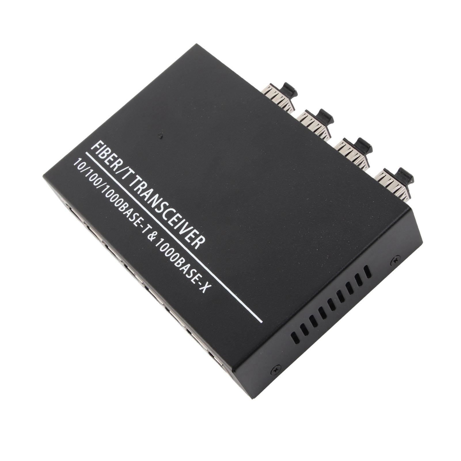 

Ethernet Fiber Media Converter 4 оптических порта 8 электрических портов До 120 км RJ45 порт SFP Fiber US Plug