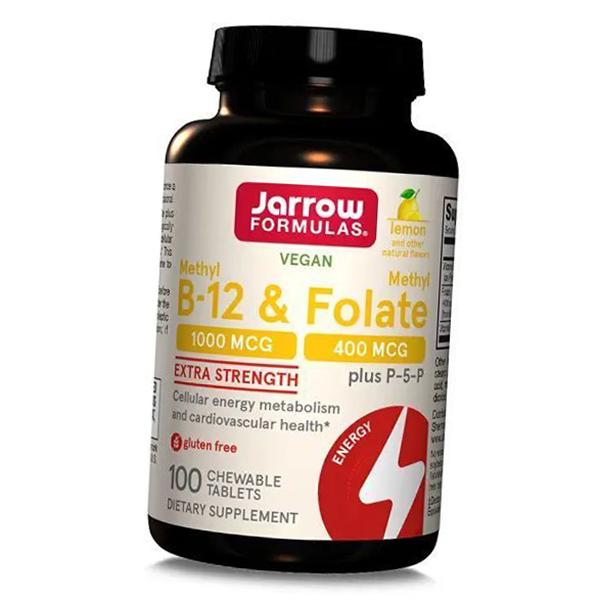 Methyl B-12 & Methyl Folate, Methyl B-12 1000 & Methyl Folate 400, Jarrow Formulas 100 Lozenges Lemon (36345028)