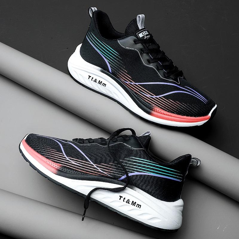 

Лето 2023, новая дышащая и непроницаемая для запаха сетка для лица, летающая тканая обувь для спорта, отдыха, бега, туризма, модная обувь для маленького белого папы 44