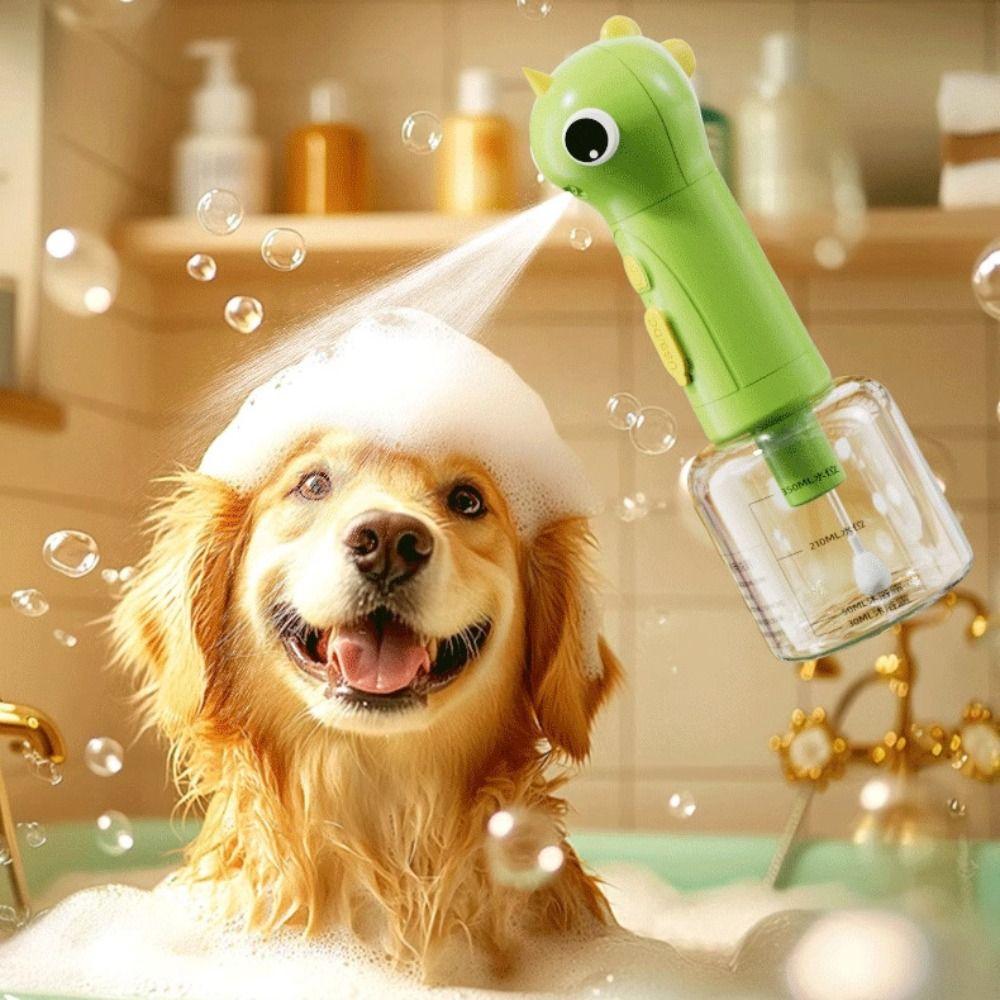 Rechargeable Dog Shampoo Dispenser Dinosaurs Shape Dog Shower Foamer  Pet Cleaning