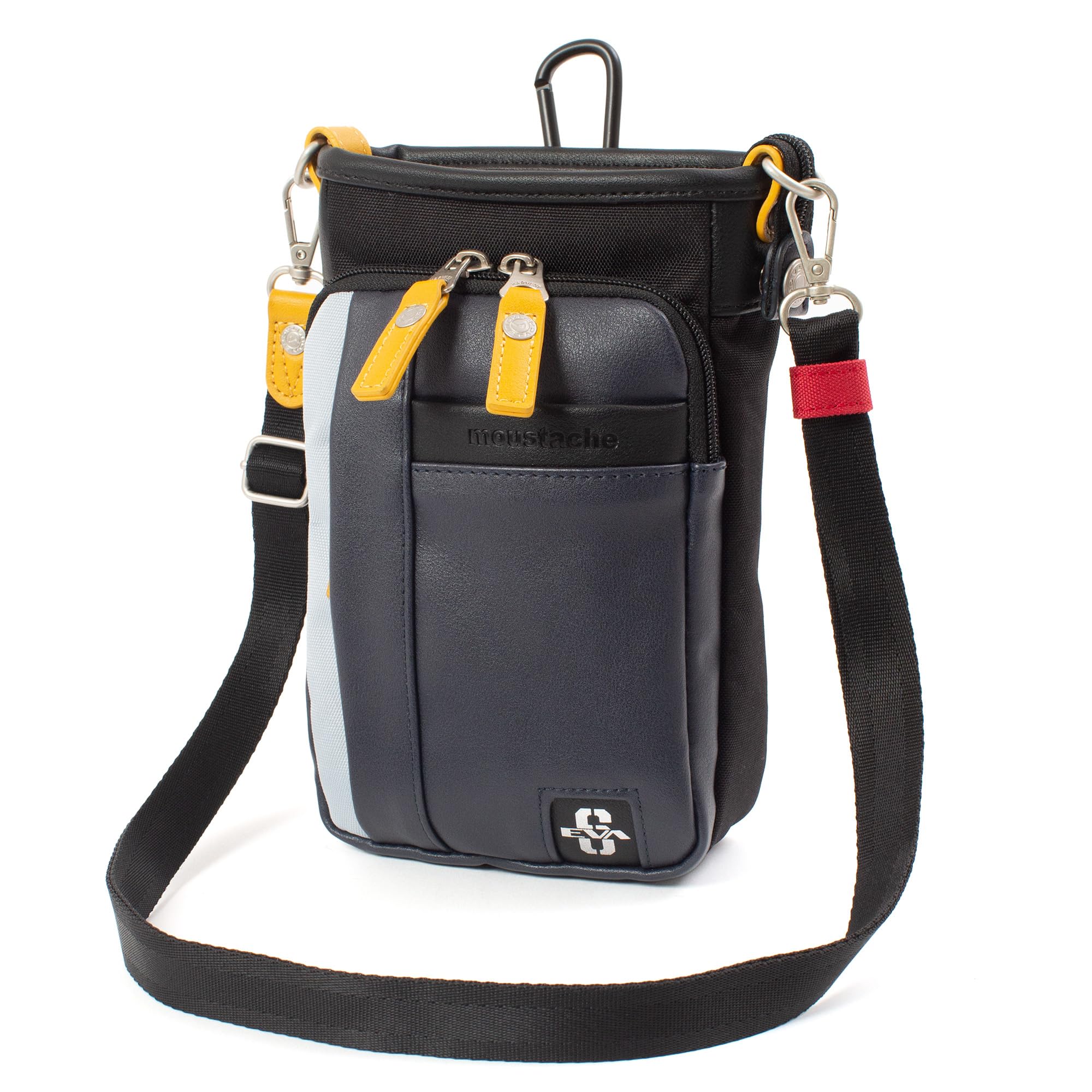 

Evangelion Collaboration Mini Shoulder Scissor Synthetic [Moustache] Bag, 2-way Bag, Leather, Polyester, JEZ-4485 (Navy)