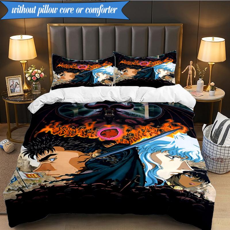3PCS Dark Warrior's Rise Bedding Set,Including 1pc Duvet Cover And 2pcs Pillowcases Perfect for Bedroom, Dormitory, Fan Christmas gift