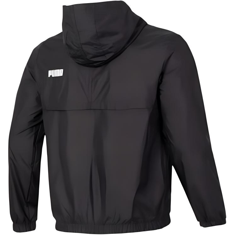 Puma Jednofarebná vetrovka na behanie a fitness tréning Pánske bundy Čierna 849462-52