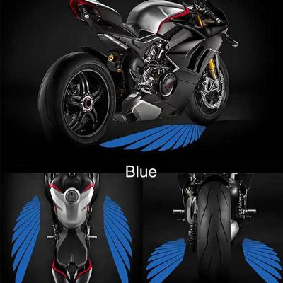 Motorcycle Projector Logo Lights 2pcs Angel Wing Door Lighting Courtesy Projector Waterproof Ambient Lighting Accessories For