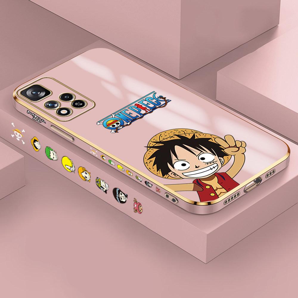 For Redmi Note 13 Pro 12 Pro 12S 11 Pro 11S 10S OPPO A38 A77s A96 Realme C33 C65 OnePlus Cute Luffy Design Full Camera Protect Soft Phone Case