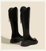 Fashion 2024 Autumn Women'S Rubber Boots Women Shoes Woman Winter Shoes Low Heels Booties Round Toe Rain Mid Calf Long Boots