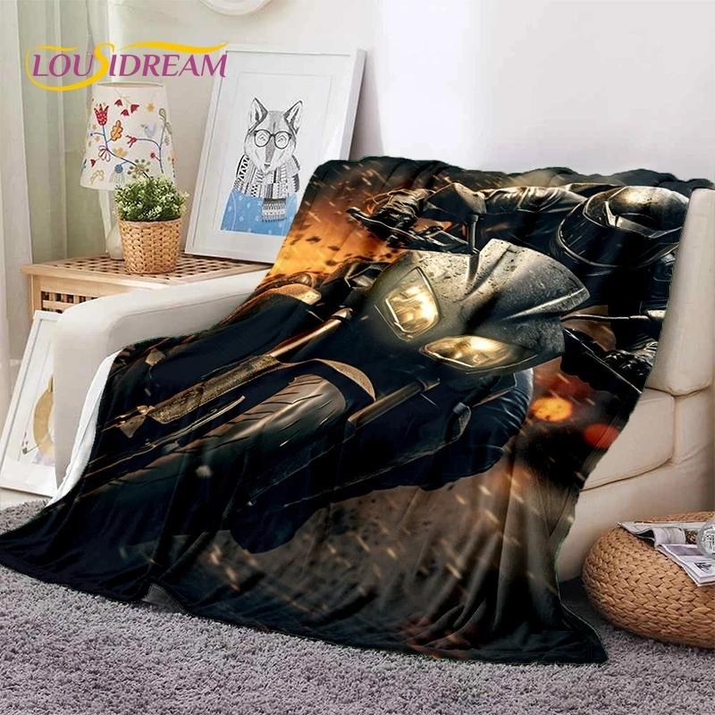 Motocross Modern Retro Motorcycle Soft Flannel Blanket for Bed Bedroom Sofa Picnic,Throw Blanket for Cover Outdoors Leisure Gift