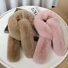 Faux Fox Fur Scarf Autumn Winter Versatile Long Shawl Fluffy Women Warm Neck Protection Neck Wrap Fur Collar