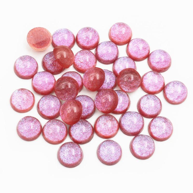 New Fashion 40pcs 12mm Mix Colors Stylish Color Half Ball Flat Back Resin Cabochons Cameo DIY Jewelry Making Accessories