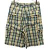 Stussy 90s Made In USA Check Pattern Cargo Shorts W30 Green System Men's Used