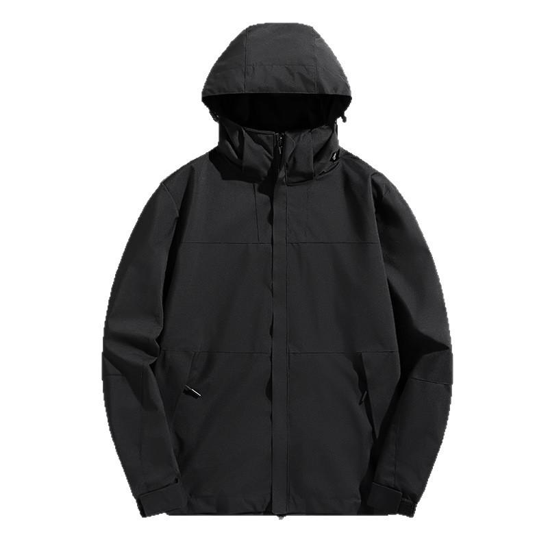 Spring and Autumn Waterproof Jacket Hooded Splicing Men's and Women's Casual Jacket