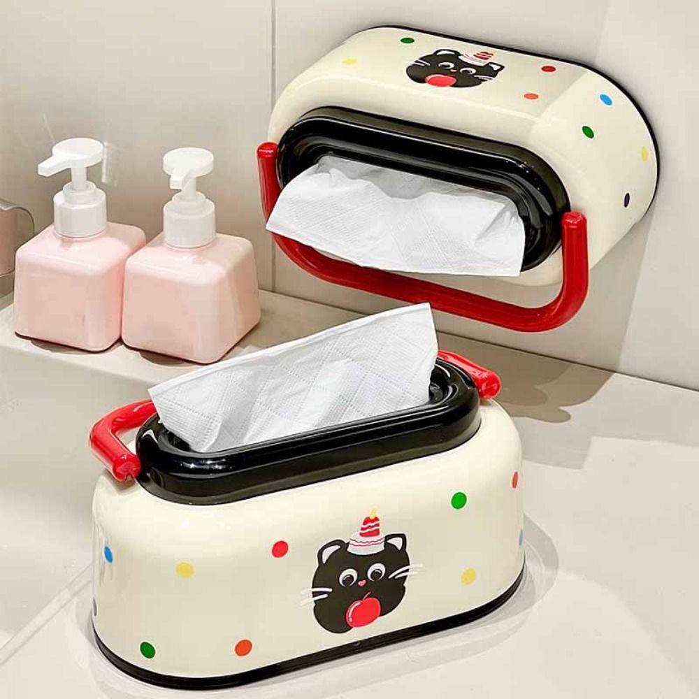 Adorable Cute Tissue Storage Box Kawaii Paper Towel Holder Nordic Napkin Storage Case  Household