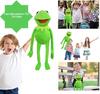 Kermit the Frog Hand Puppet Toy for Kids Adults Anime Puppet with 50Pcs Stickers Interactive Performance Gift