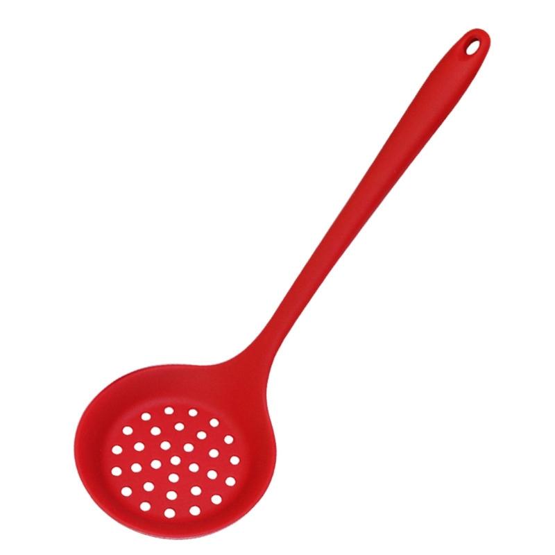 Set of 2 Kitchen Strainer Spoon Silicone Skimmer Slotted Spoon Strainer Ladle Strainer Spoon for Draining and Cooking