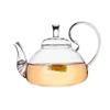 1pc.600ml,750ml,Heat Resistant High Handle Flower Coffee Glass Tea Pot Blooming Glass Teapot Jn