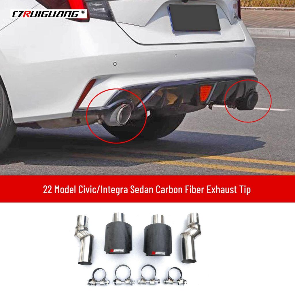 Honda Integra/Civic Front Lip, Rear Spoiler, Side Skirts, Rear Lip, Louvers, and Exhaust Tips Body Kit