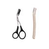 Make-up-Tool, Augenbrauentrimmer mit Augenbrauenkamm, spitze kleine Schere, Augenbrauentrimm-Set