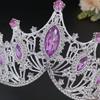 New Violet Rhinestone Bridal Crown Wedding Dress Accessories Bridal Tiara Hair Accessories