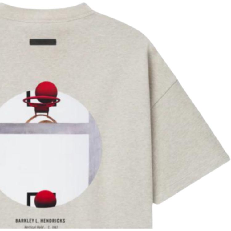 Fear of God Essentials Warriors x Barkley Hendricks 90s Tee Heather Stone Women Tops Tan 125BH262209F