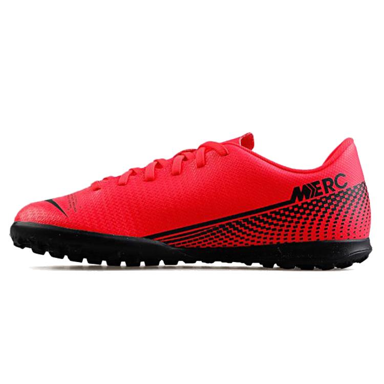 

новые детские футбольные бутсы Nike Mercurial Vapor 13 CLUB TF JR из ткани, противоскользящие, износостойкие, с низким верхом, детские, красные, черные, детские 36