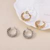 Cold Wind Broken Silver Niche Irregular Metal Lines Geometric Ring Ear Buckles Exquisite Fashion Trend Style
