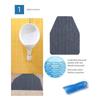 Slip Resistant Absorbing Bathroom Mat For Male Urinal Durable Polyester Fiber Easy Cleaning Floor Protectors Urinal Rug