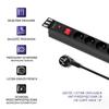 Qoltec Listwa Zasilająca PDU Antyprzeciążeniowa Do RACK 19" | 1U | 16A | 8xFRENCH| 2m