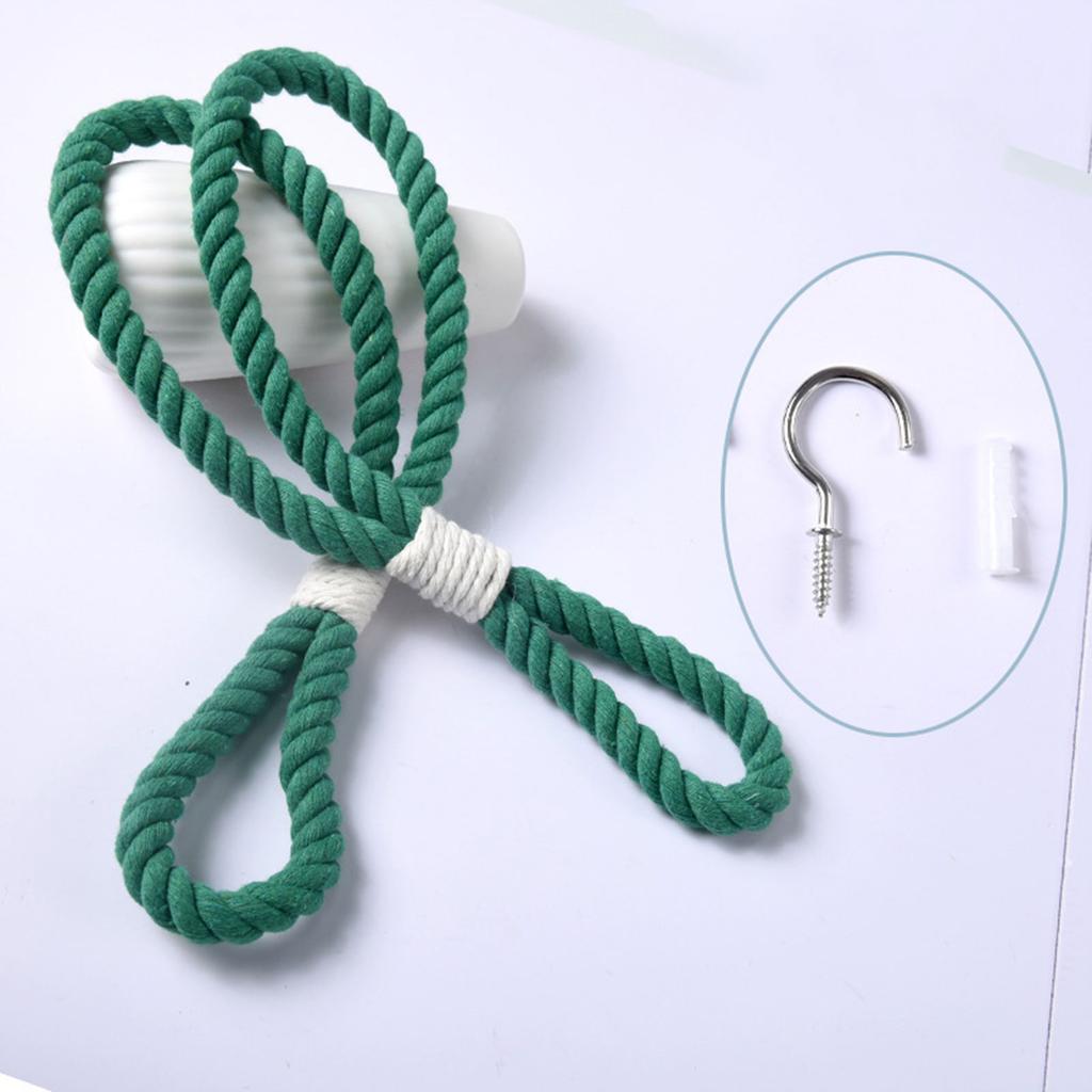 Set Of 4 Handwoven Cotton Rope Curtain Holdbacks With Simple Modern Curtain Ties For Living Room Or Bedroom Use
