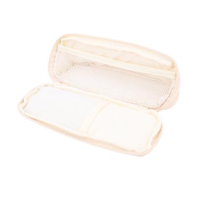 Triangle Pen Bag Memory Fabric Large Capacity 3 Layers Multifunctional Pencil Case Stationery Pouch for School Office Use