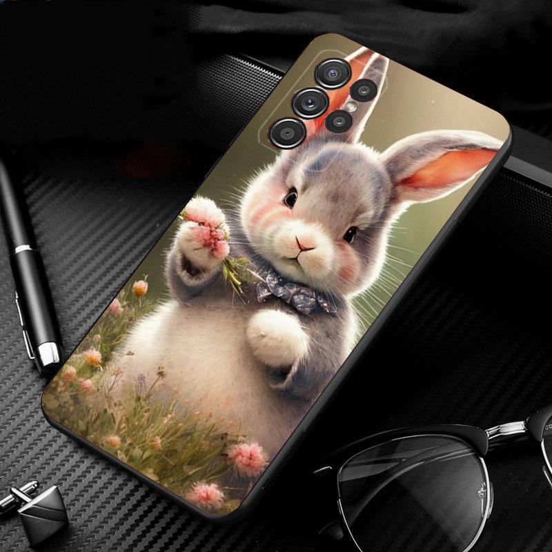 Phone Case For Samsung Galaxy S26 S25 S24 S23 S22 S21 Ultra S24 S23 S22 S21 S25 Plus S24 FE Rabbit Animal