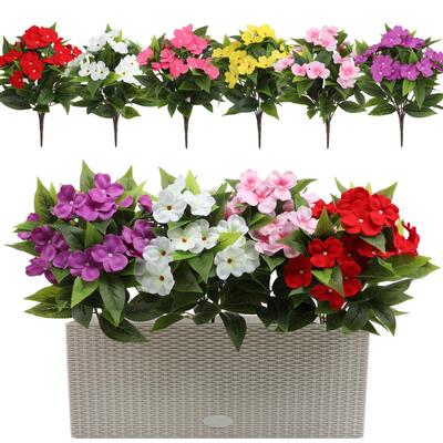 Artificial Flowers Azalea Impatiens Home Decoration Outdoor Courtyard Fence Bonsai Artificial Flowers