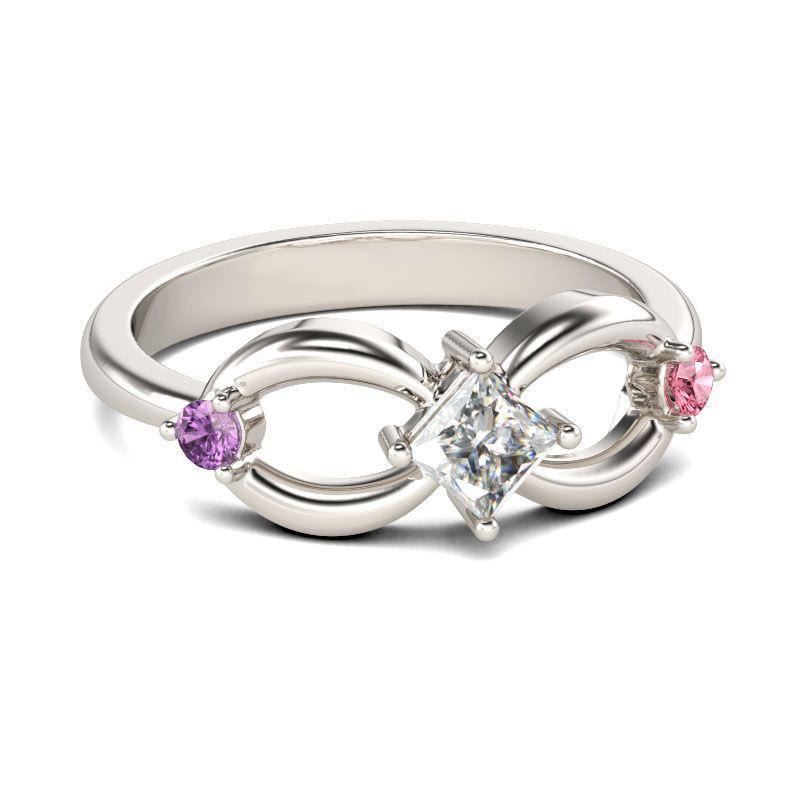 

Accessories, Infinite Figure 8 Ring, Women S Exaggerated Personality, Diamond Ring, Zirconium Pair Ring no. 10