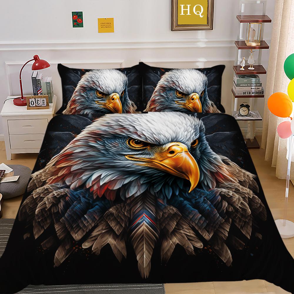 Duvet Covers Eagle Printing Bedding Set Children Teens Twin Single Size Home Textiles Microfiber Bedroom Decor