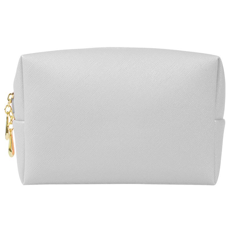 Cosmetic Bag Women Popular Product Pu Hand-Held Portable Square Waterproof Zipper Cute Travel Makeup Skincare Bag