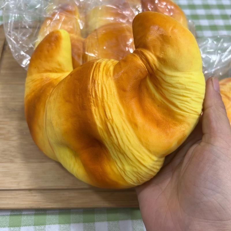 Super Pegajoso Macio Grande Brinquedo Croissant Ascensão Lenta Pegajoso Brinquedos para Alívio de Estresse Abreagir Squishies Realistas Brinquedo Para Crianças Adulto