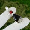 Pear Sardonyx Stone Mozambique Garnet Sterling Silver Artisan Mother New Pendant