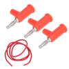 10 Set Banana Plug Test   Kit 4mm Banana Plug 1mm² Test  S Set for Electrical Testing Red