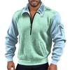 Men's  Flip Collar  Long Sleeves  Half Zipper  Hoodie