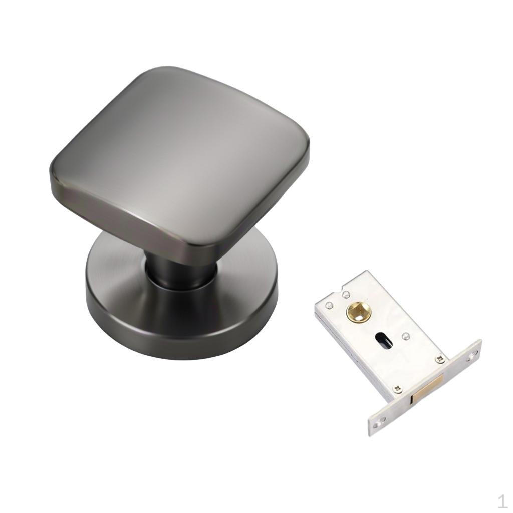 

Дверная ручка с невидимым замком, внутренняя ручка-кнопка с двух сторон, стильная фурнитура замка, простота в использовании серый