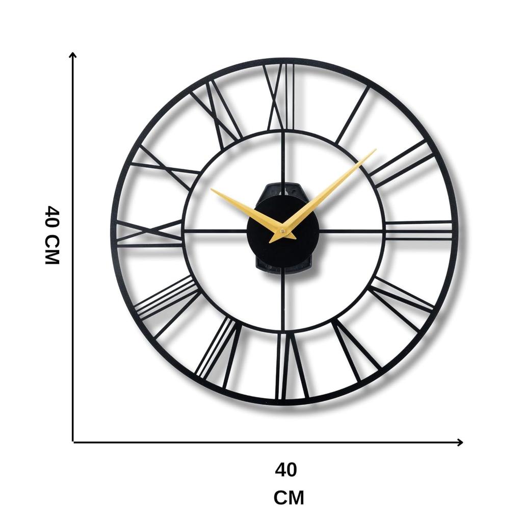 Metallic Wall Clock for Home, Office, Living Room, Bedroom, Kids Room and Kitchen | Big Size Stylish Latest Home Decor | (Battery Included)