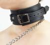 Liebe Seele SM goods collar and handcuffs black set genuine leather high quality cosplay x silver [Liebe Seele] (black hardware)