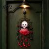 Holiday Wind Chime Halloween Ghost Decoration Vintage Sun Catcher with Faux Crystal Decorative Tassel Ornament Drops Tassels Acrylic Hanging