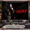 Saw Billy the Puppet Personalized Tapestry Support Custom Name, Wall Art Home Decoration