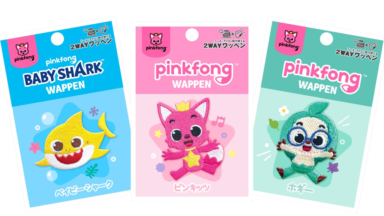 

pinkfong Baby Shark 2WAY наклейка наклейка на заплатку из 3 M & (Установить размер)